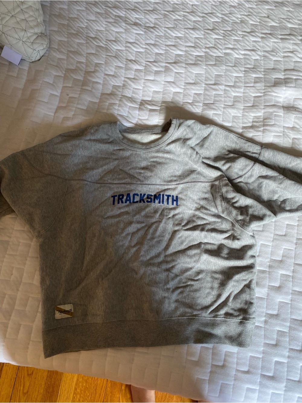 Tracksmith Gray Crewneck